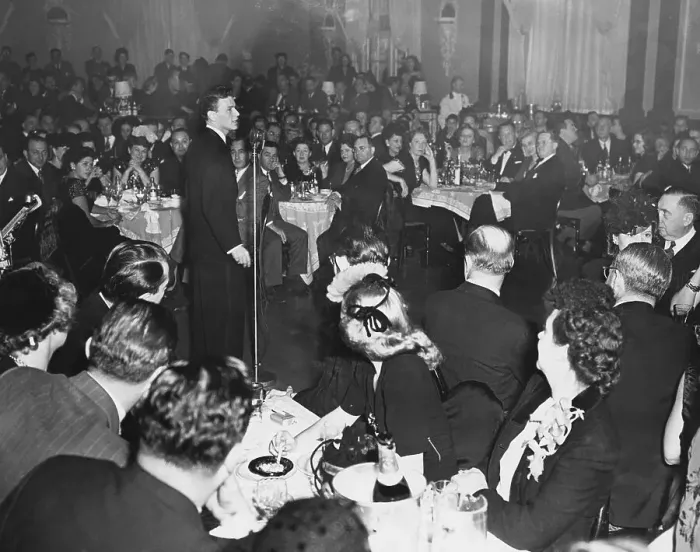 Framed Print : Frank Sinatra Performing in Nightclub Framed Print : Frank Sinatra Performing in Nightclub