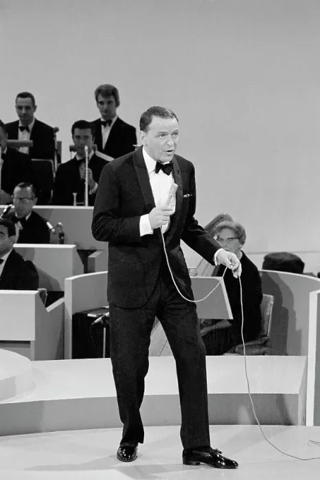 Framed Print : Frank Sinatra Performing for Television Framed Print : Frank Sinatra Performing for Television