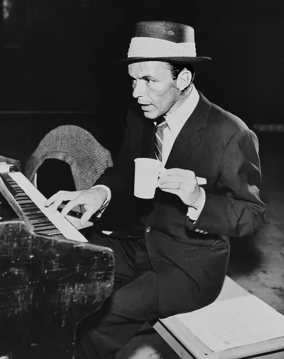 Framed Print : Frank Sinatra Playing Piano Framed Print : Frank Sinatra Playing Piano