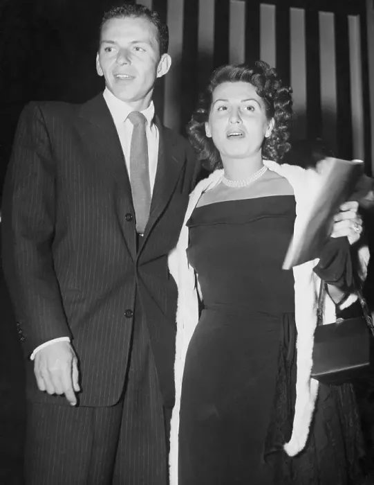 Framed Print : Frank Sinatra Posing with Wife Framed Print : Frank Sinatra Posing with Wife