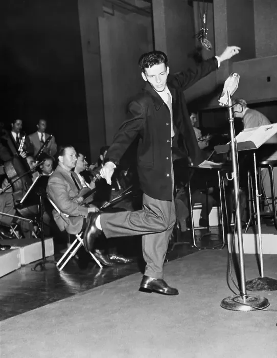 Framed Print : Frank Sinatra at Radio Rehearsal Framed Print : Frank Sinatra at Radio Rehearsal