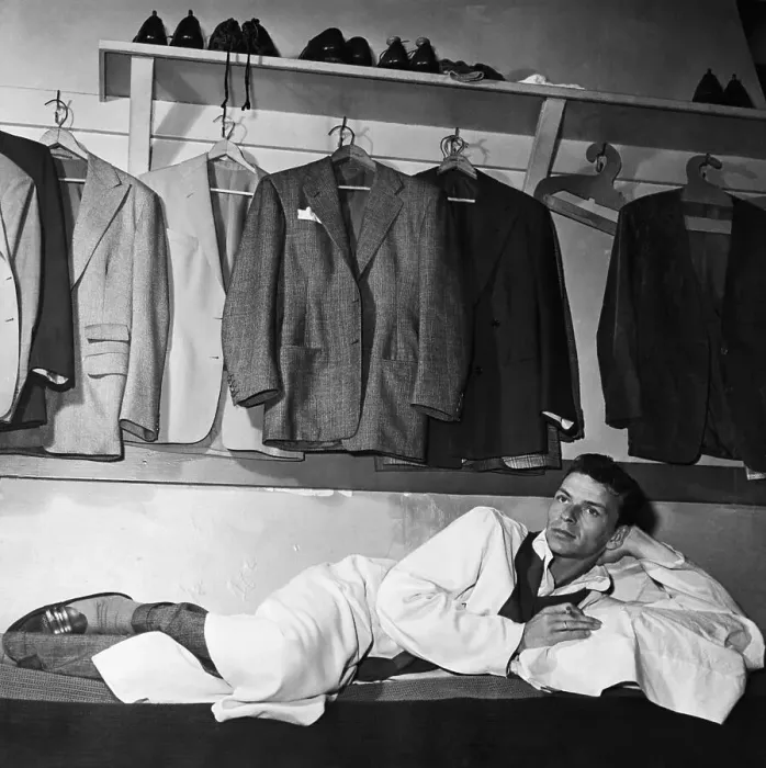Framed Print : Frank Sinatra Relaxing in Dressing Room Framed Print : Frank Sinatra Relaxing in Dressing Room