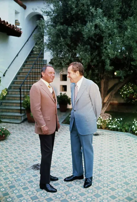 Framed Print : Frank Sinatra and Richard Nixon Framed Print : Frank Sinatra and Richard Nixon