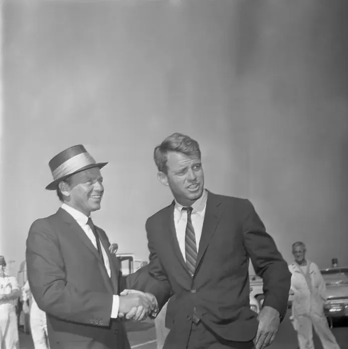 Framed Print : Frank Sinatra and Robert F. Kennedy