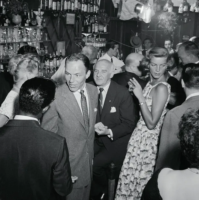 Framed Print : Frank Sinatra Socializing with His Guests Framed Print : Frank Sinatra Socializing with His Guests