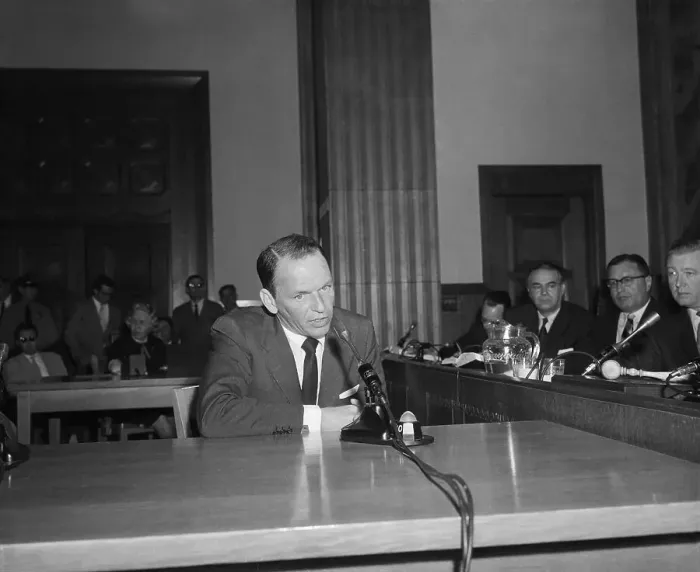 Framed Print : Frank Sinatra Testifies At Investigation Framed Print : Frank Sinatra Testifies At Investigation