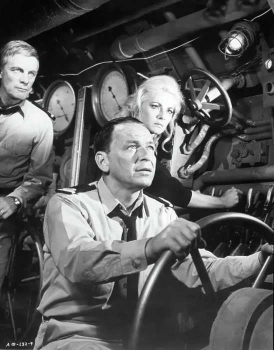 Framed Print : Frank Sinatra And Virna Lisi In Assault On A Queen Framed Print : Frank Sinatra And Virna Lisi In Assault On A Queen