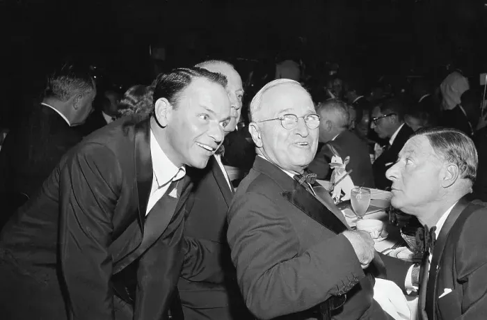 Framed Print : Frank Sinatra W / Harry Truman & G. Jessel