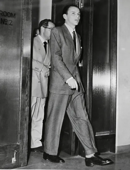 Framed Print : Frank Sinatra Walking from Court Proceedings Framed Print : Frank Sinatra Walking from Court Proceedings