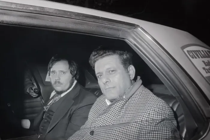 Framed Print : Frank Sturgis and His Lawyer Sitting in Car Framed Print : Frank Sturgis and His Lawyer Sitting in Car