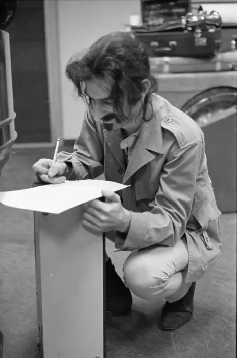 Framed Print : Frank Zappa Recording Session In NY Framed Print : Frank Zappa Recording Session In NY