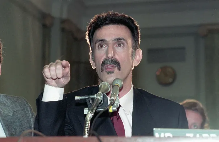 Framed Print : Frank Zappa Testifing, Senate Committee Framed Print : Frank Zappa Testifing, Senate Committee