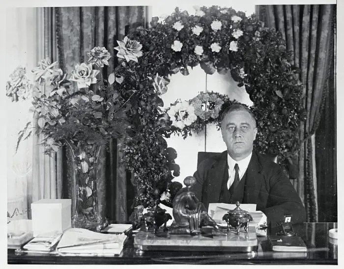 Framed Print : Franklin D. Roosevelt at His Desk Framed Print : Franklin D. Roosevelt at His Desk