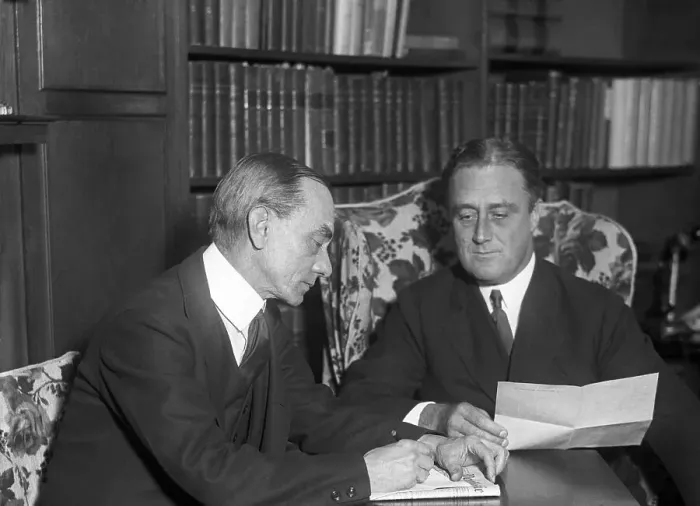 Framed Print : Franklin D. Roosevelt Dictating to His Secretary Louis Howe Framed Print : Franklin D. Roosevelt Dictating to His Secretary Louis Howe