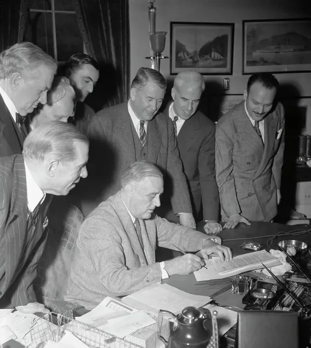 Framed Print : Franklin D. Roosevelt Signing Bill Framed Print : Franklin D. Roosevelt Signing Bill