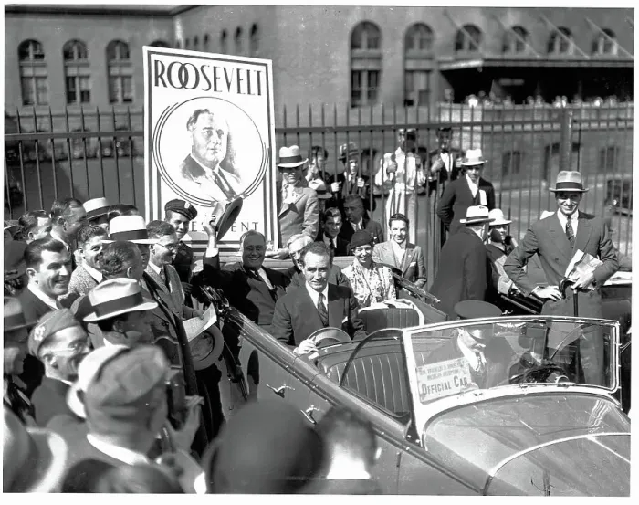 Framed Print : Franklin Delano Roosevelt in Detroit Framed Print : Franklin Delano Roosevelt in Detroit