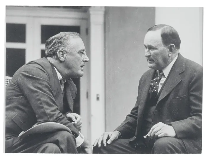Framed Print : Franklin Delano Roosevelt and Joseph T. Robinson Conferring Framed Print : Franklin Delano Roosevelt and Joseph T. Robinson Conferring