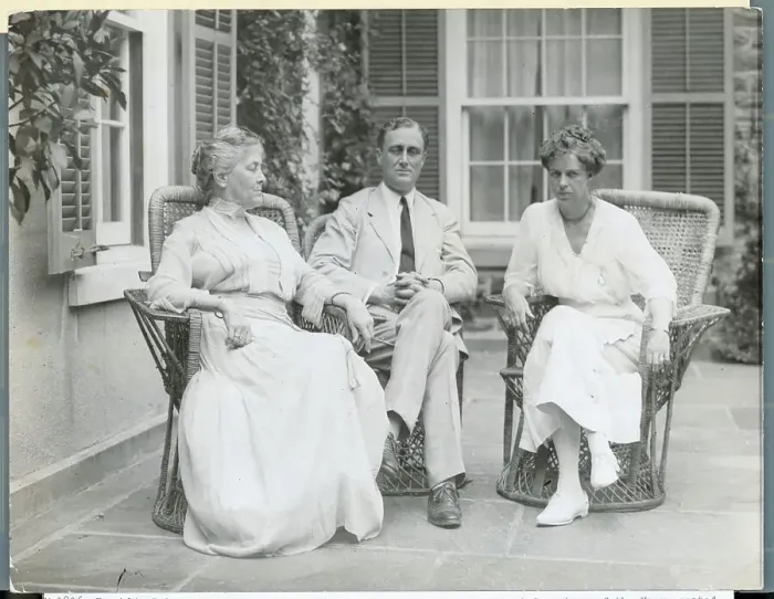 Framed Print : Franklin Delano Roosevelt with His Mother and Wife Framed Print : Franklin Delano Roosevelt with His Mother and Wife