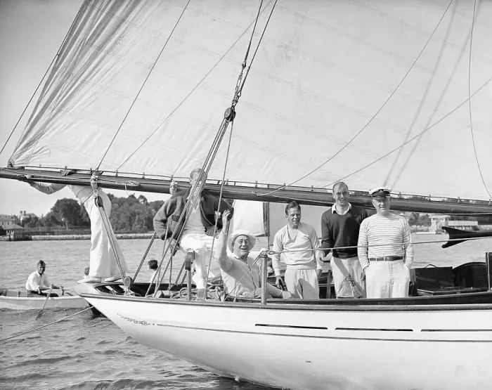 Framed Print : Franklin Delano Roosevelt Sailing