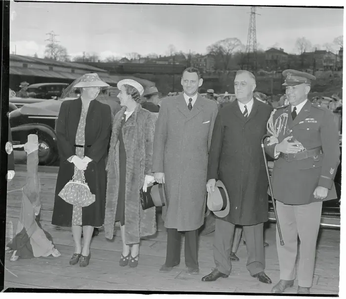 Framed Print : Franklin and Eleanor Roosevelt with Danish Royalty