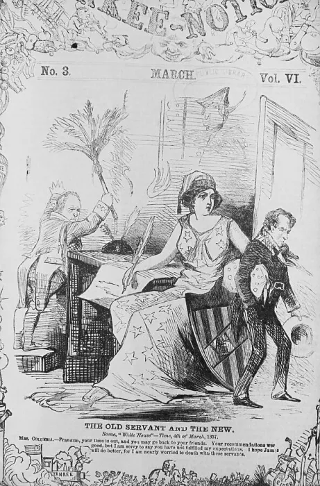 Framed Print : Franklin Pierce Political Cartoon Framed Print : Franklin Pierce Political Cartoon