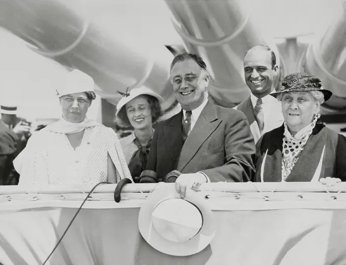 Framed Print : Franklin Roosevelt Aboard USS Indianapolis with Family Framed Print : Franklin Roosevelt Aboard USS Indianapolis with Family