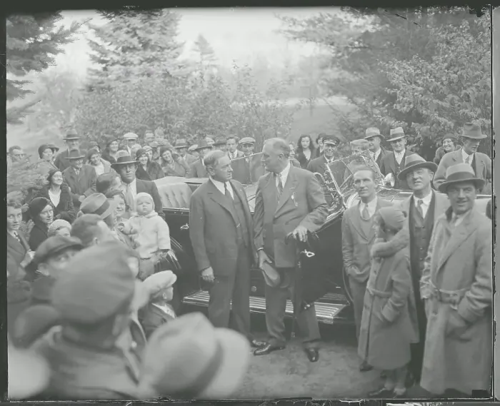 Framed Print : Franklin Roosevelt Chatting with James Curly Framed Print : Franklin Roosevelt Chatting with James Curly