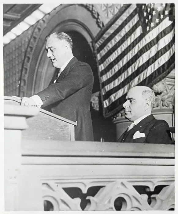Framed Print : Franklin Roosevelt Delivering a Speech
