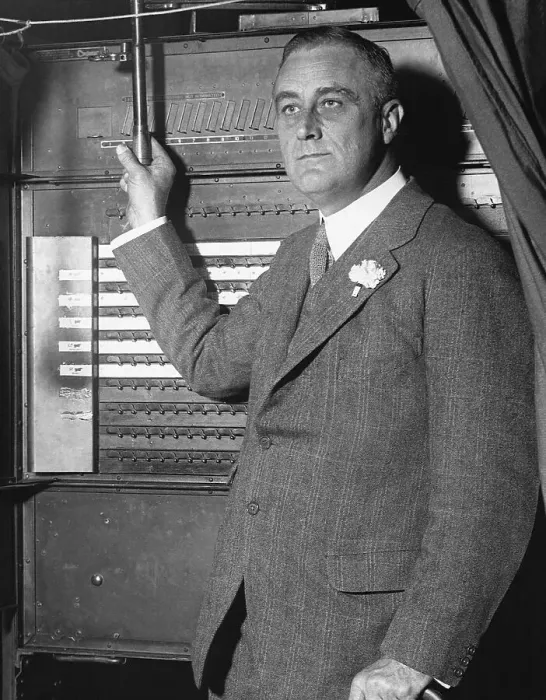 Framed Print : Franklin Roosevelt as Gubernatorial Candidate