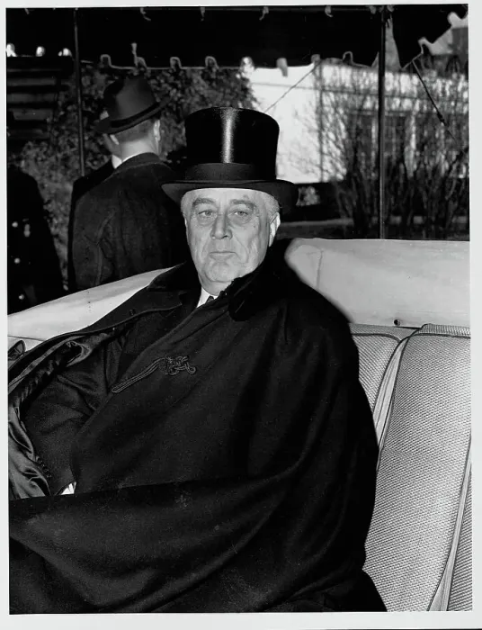 Framed Print : Franklin Roosevelt in Top Hat and Cape Framed Print : Franklin Roosevelt in Top Hat and Cape