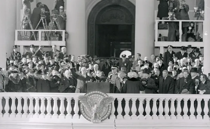 Framed Print : Franklin Roosevelt Being Inaugurated Framed Print : Franklin Roosevelt Being Inaugurated