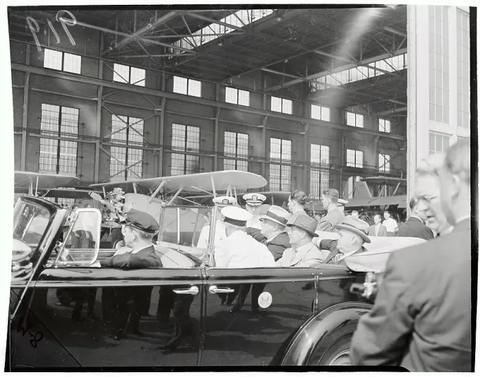 Framed Print : Franklin Roosevelt At Navy Yard Framed Print : Franklin Roosevelt At Navy Yard
