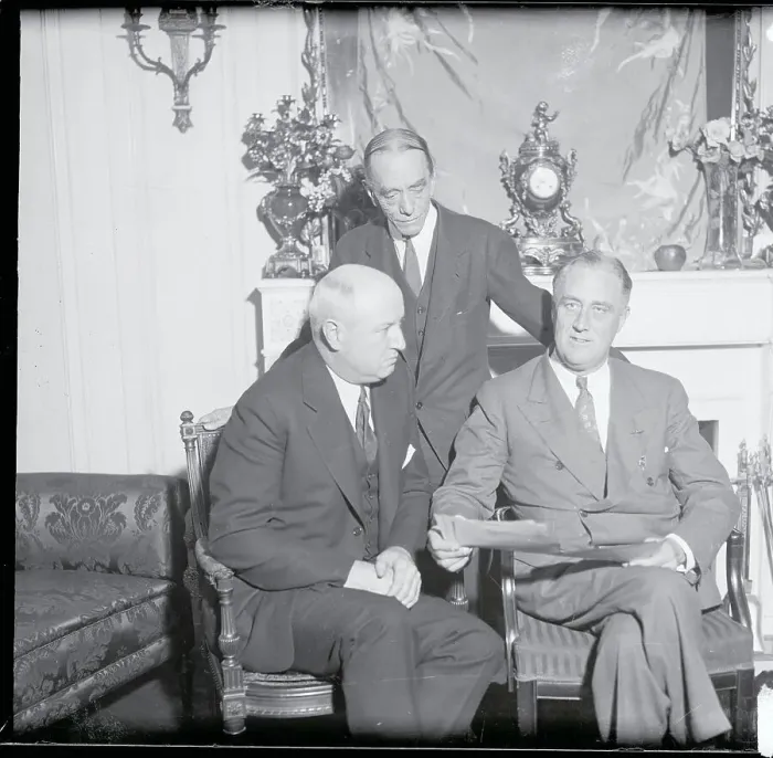 Framed Print : Franklin Roosevelt Sharing Telegrams with Others Framed Print : Franklin Roosevelt Sharing Telegrams with Others