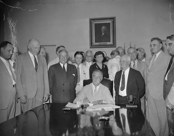 Framed Print : Franklin Roosevelt Signing Bill Framed Print : Franklin Roosevelt Signing Bill