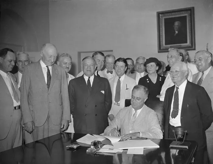 Framed Print : Franklin Roosevelt Signing Bill Framed Print : Franklin Roosevelt Signing Bill