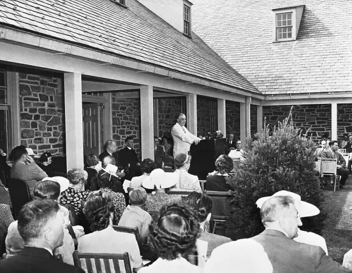 Framed Print : Franklin Roosevelt Speaking at Library Dedication Ceremony Framed Print : Franklin Roosevelt Speaking at Library Dedication Ceremony
