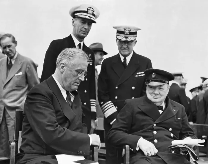 Framed Print : Franklin Roosevelt and Winston Churchill Framed Print : Franklin Roosevelt and Winston Churchill
