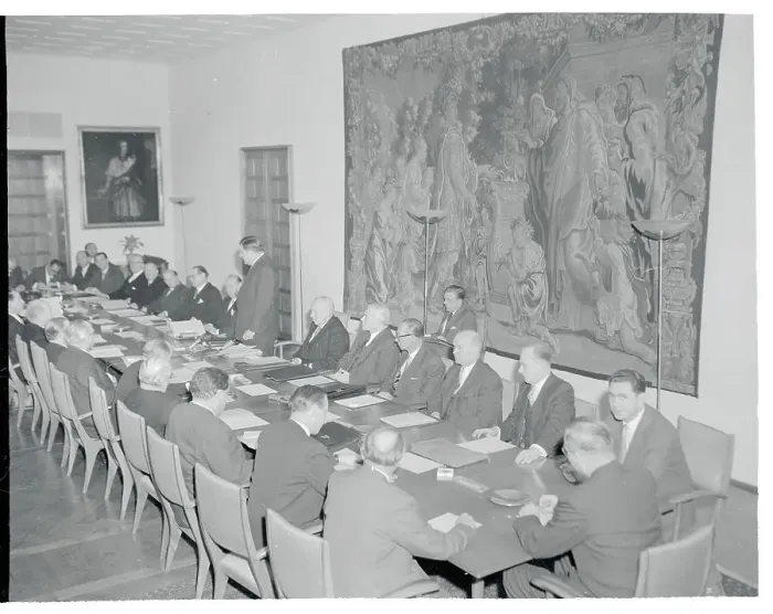 Framed Print : Franz Josef Strauss Addressing Atomic Energy Commission Framed Print : Franz Josef Strauss Addressing Atomic Energy Commission