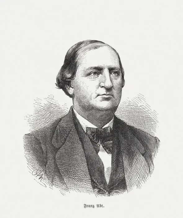 Framed Print : Franz Wilhelm Abt (1819-1885), German composer, wood engraving, published 1893 Framed Print : Franz Wilhelm Abt (1819-1885), German composer, wood engraving, published 1893