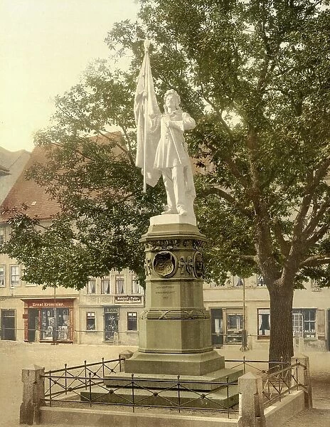 The fraternity monument, monument, in Jena in Thuringia, Germany, historical, photochrome print from the 1890s