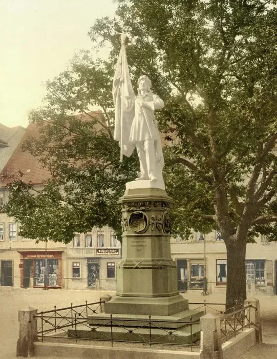 Framed Print : The fraternity monument, monument, in Jena in Thuringia, Germany, historical, photochrome print from the 1890s Framed Print : The fraternity monument, monument, in Jena in Thuringia, Germany, historical, photochrome print from the 1890s