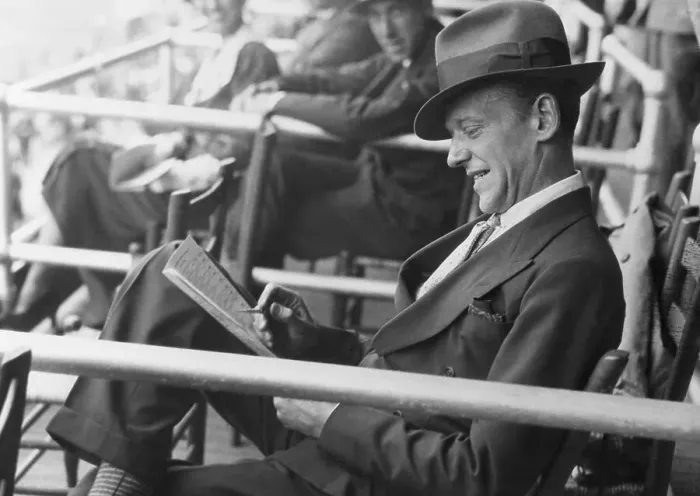 Framed Print : Fred Astaire getting a Kick Out of Racing Program Framed Print : Fred Astaire getting a Kick Out of Racing Program