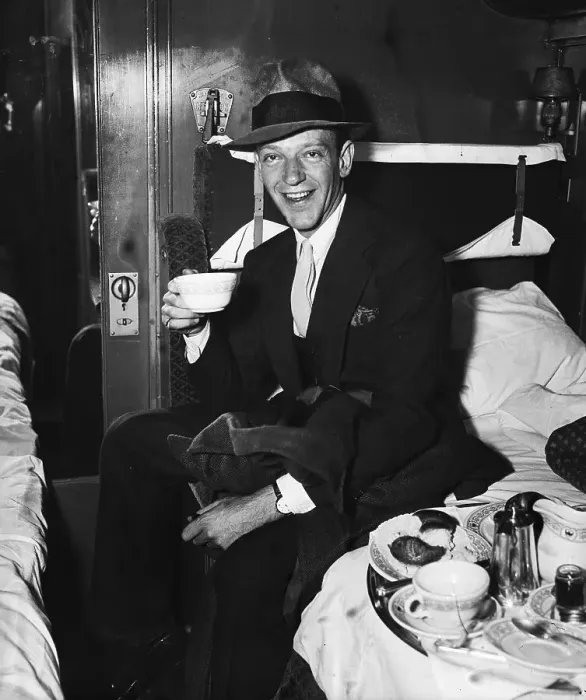 Framed Print : Fred Astaire Seated Sipping Coffee Framed Print : Fred Astaire Seated Sipping Coffee