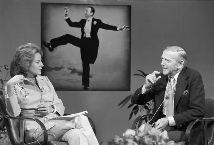 Framed Print : Fred Astaire Talking to Barbara Walters Framed Print : Fred Astaire Talking to Barbara Walters