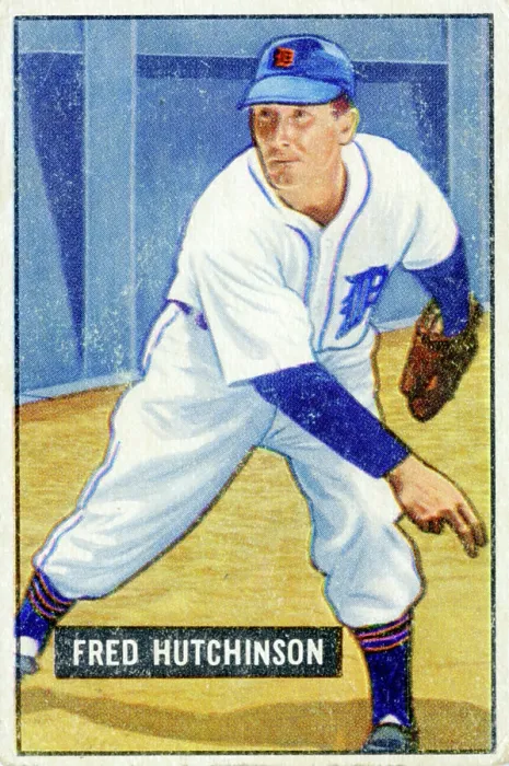 Framed Print : Fred Hutchinson Baseball Card