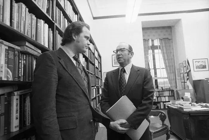 Framed Print : Fred Thompson and Samuel Dash Conversing Framed Print : Fred Thompson and Samuel Dash Conversing