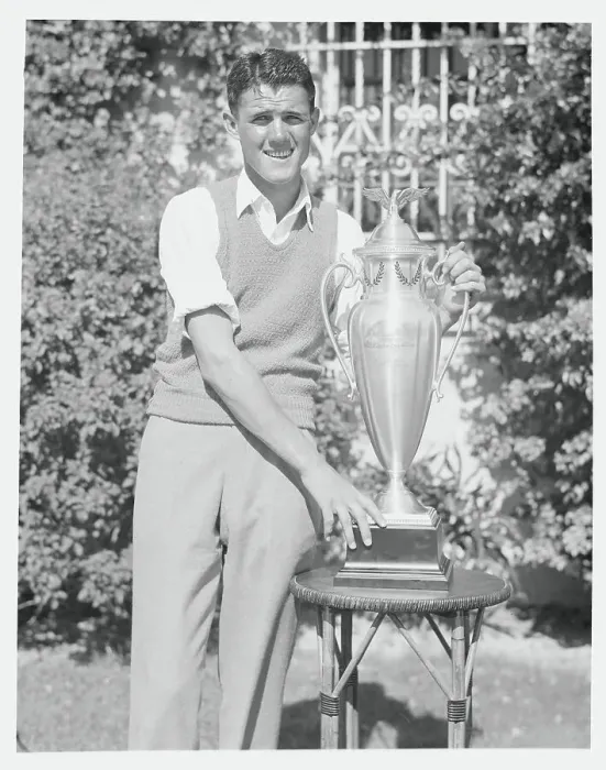 Framed Print : Fred Webb Posing With Trophy Framed Print : Fred Webb Posing With Trophy