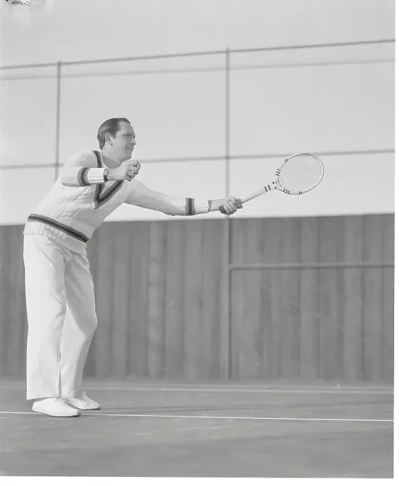Framed Print : Frederic March Playing Tennis Framed Print : Frederic March Playing Tennis