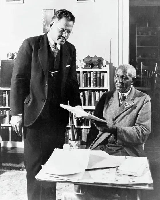Framed Print : Frederick D. Patterson and George Washington Carver