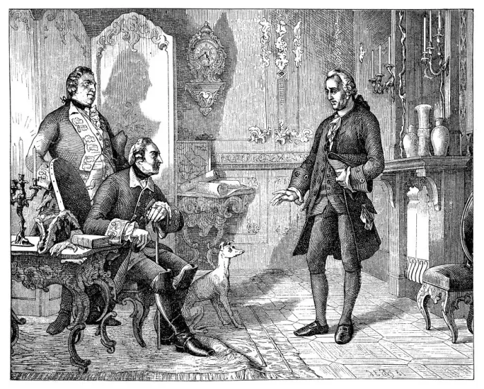 Framed Print : Frederick II the Great, 24. 1. 1712 - 17. 6. 1786, King of Prussia 31. 5. 1740 - 17. 6. 1786, meeting Christian Fuerchtegott Gellert Framed Print : Frederick II the Great, 24. 1. 1712 - 17. 6. 1786, King of Prussia 31. 5. 1740 - 17. 6. 1786, meeting Christian Fuerchtegott Gellert